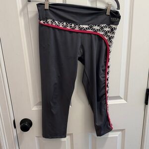 Gray and Pink Women's Athletic Leggings